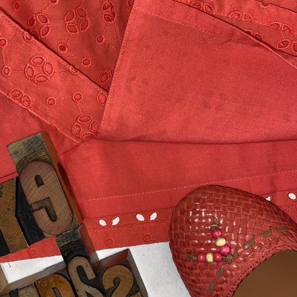 J. CREW Orange Eyelet Strapless Dress - Picture 10 of 12